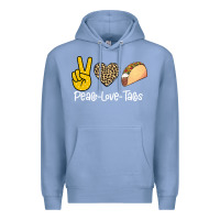 Colony Blue Peace Love Tacos Premium Hoodie - Bettercallsaul