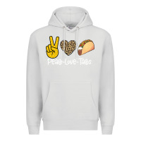 Dove Grey Peace Love Tacos Premium Hoodie - Bettercallsaul