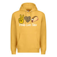 Mustard Peace Love Tacos Premium Hoodie - Bettercallsaul