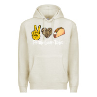Oatmeal Heather Peace Love Tacos Premium Hoodie - Bettercallsaul
