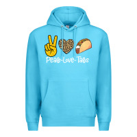 Ocean Blue Peace Love Tacos Premium Hoodie - Bettercallsaul