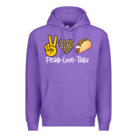 Purple Peace Love Tacos Premium Hoodie - Bettercallsaul