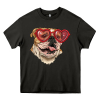 Asphalt english bulldog with love glass Heavy Core Tee - RanaPortraitStore
