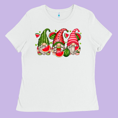 Watermelon Gnomes Ladies Tee Designed By Zillion Design Studio
