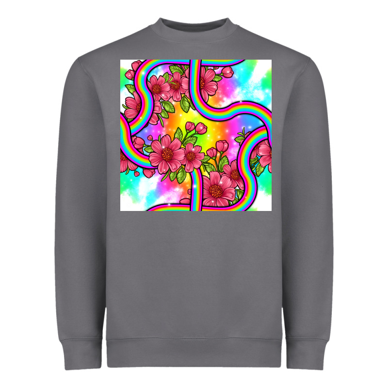 Tie Dye Floral Seamless Pattern Heavyweight Sweatshirt by BundleAndBundleShop | Teevron