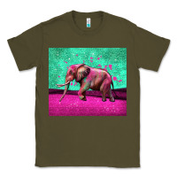 Army Green colorful elephant Classic Tee - LillyAllenDesigns