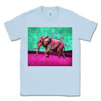 Dusty Blue colorful elephant Classic Tee - LillyAllenDesigns