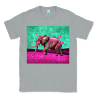Heather Grey colorful elephant Classic Tee - LillyAllenDesigns
