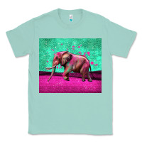 Seafoam colorful elephant Classic Tee - LillyAllenDesigns