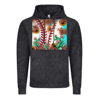 Vintage Black baseball leopard turquoise cactus sunflower Vintage Hoodie - JahusDesignShop