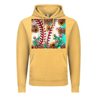 Vintage Mustard baseball leopard turquoise cactus sunflower Vintage Hoodie - JahusDesignShop
