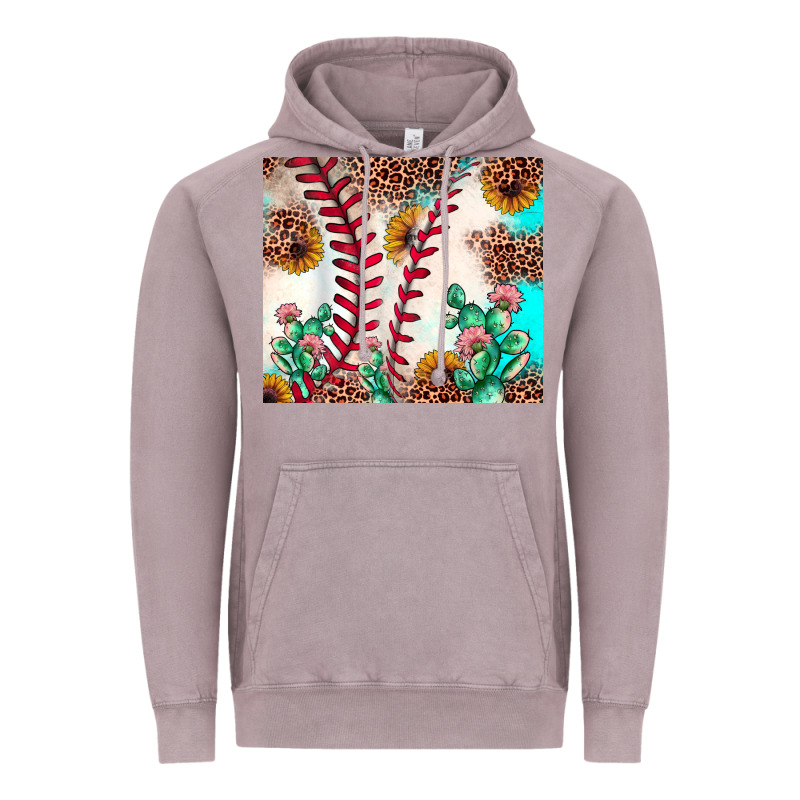 Baseball Leopard Turquoise Cactus Sunflower Vintage Hoodie by JahusDesignShop | Teevron