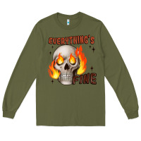 Army Green everythings fine Long Sleeve Tee - JahusDesignShop