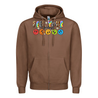 Chestnut feel your feelings Zipper Hoodie - NancyCooperArtShop