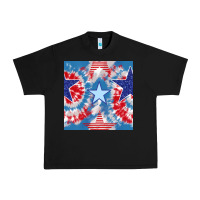 Black patriotic tie dye stars Urban Heavy Tee - BundleAndBundleShop