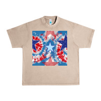 French Oak patriotic tie dye stars Urban Heavy Tee - BundleAndBundleShop