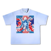 Grape Ice patriotic tie dye stars Urban Heavy Tee - BundleAndBundleShop