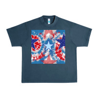 Midnight Navy patriotic tie dye stars Urban Heavy Tee - BundleAndBundleShop