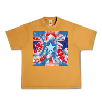 Peanut Butter patriotic tie dye stars Urban Heavy Tee - BundleAndBundleShop