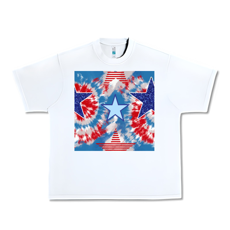 Patriotic Tie Dye Stars Urban Heavy Tee by BundleAndBundleShop | Teevron