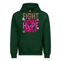 Forest Green Fight believe hope survive Cancer Awareness Urban Hoodie - HowdyJamesFarm