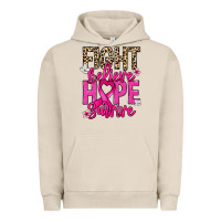 Pigment French Oak Fight believe hope survive Cancer Awareness Urban Hoodie - HowdyJamesFarm