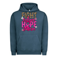 Pigment Midnight Navy Fight believe hope survive Cancer Awareness Urban Hoodie - HowdyJamesFarm