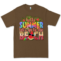 Cacao hello summer lets go to the beach Premium Tee - texasbilliewilder