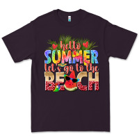 Plum hello summer lets go to the beach Premium Tee - texasbilliewilder