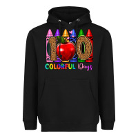 Black 100 colorful day s Heavyweight Hoodie - Artiststas