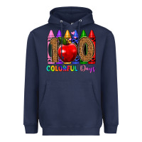 Navy 100 colorful day s Heavyweight Hoodie - Artiststas