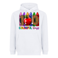 White 100 colorful day s Heavyweight Hoodie - Artiststas
