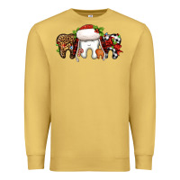 Antique Gold Christmas teeth dentist Premium Sweatshirt - Jasminsmagicworld
