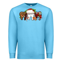 Ocean Blue Christmas teeth dentist Premium Sweatshirt - Jasminsmagicworld