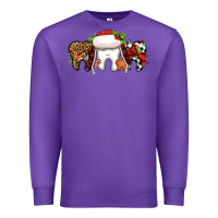 Purple Christmas teeth dentist Premium Sweatshirt - Jasminsmagicworld