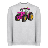 Heather Grey western farm tractor pink Heavyweight Sweatshirt - Artiststas