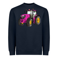 Navy western farm tractor pink Heavyweight Sweatshirt - Artiststas