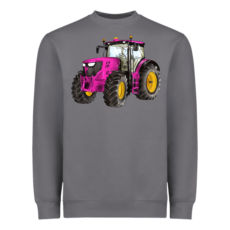 Western Farm Tractor Pink Heavyweight Sweatshirt by Artiststas | Teevron