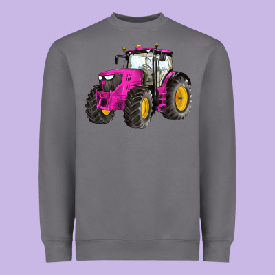 Western Farm Tractor Pink Heavyweight Sweatshirt Designed By Artiststas