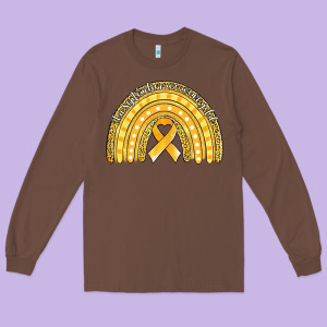 Childhood Cancer Awareness Rainbow (1) Long Sleeve Tee Designed By Jasminsmagicworld