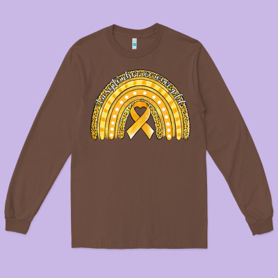Childhood Cancer Awareness Rainbow (1) Long Sleeve Tee Designed By Jasminsmagicworld
