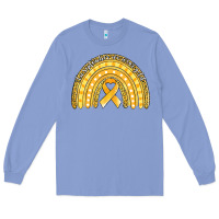 Colony Blue childhood cancer awareness rainbow (1) Long Sleeve Tee - Jasminsmagicworld