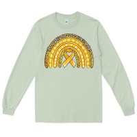 Matcha childhood cancer awareness rainbow (1) Long Sleeve Tee - Jasminsmagicworld