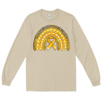 Mushroom childhood cancer awareness rainbow (1) Long Sleeve Tee - Jasminsmagicworld