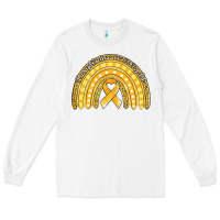 White childhood cancer awareness rainbow (1) Long Sleeve Tee - Jasminsmagicworld