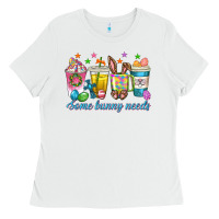 White some bunny needs easter coffee cups Ladies Tee - texasbilliewilder