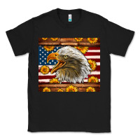 Black American Flag Eagle Classic Tee - LillyAllenDesigns