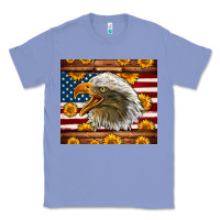 Colony Blue American Flag Eagle Classic Tee - LillyAllenDesigns