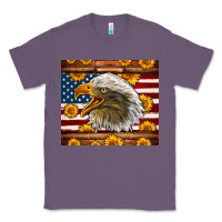 Lavender American Flag Eagle Classic Tee - LillyAllenDesigns