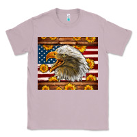 Lilac American Flag Eagle Classic Tee - LillyAllenDesigns